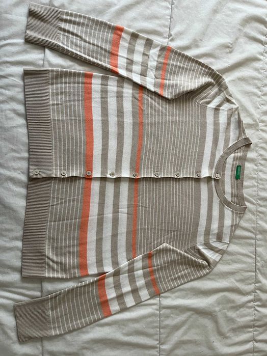 Benetton - Casaco de Malha Riscas (tam M)