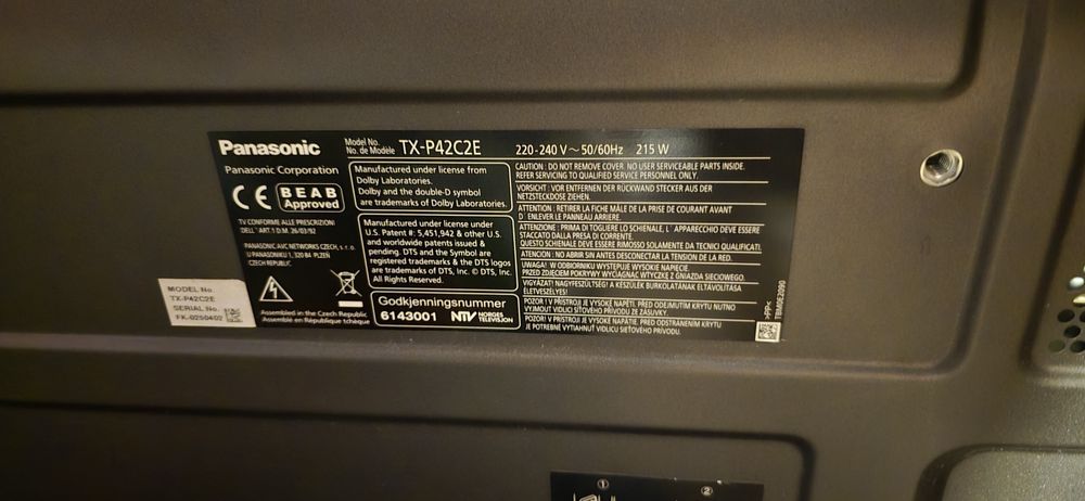 Telewizor plazma 42'' Panasonic Viera TXP42C2E