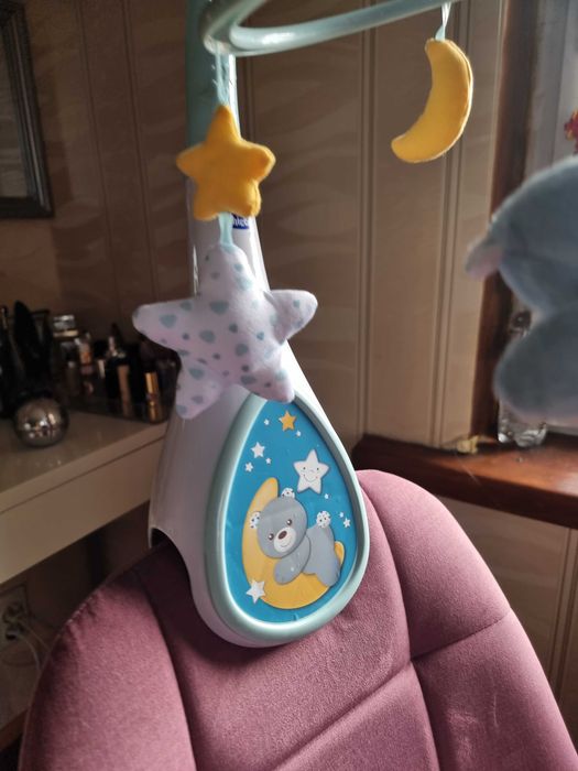 Іграшка на ліжечко Chicco Next2Dreams, блакитний, музичний мобіль з нічником і музикою