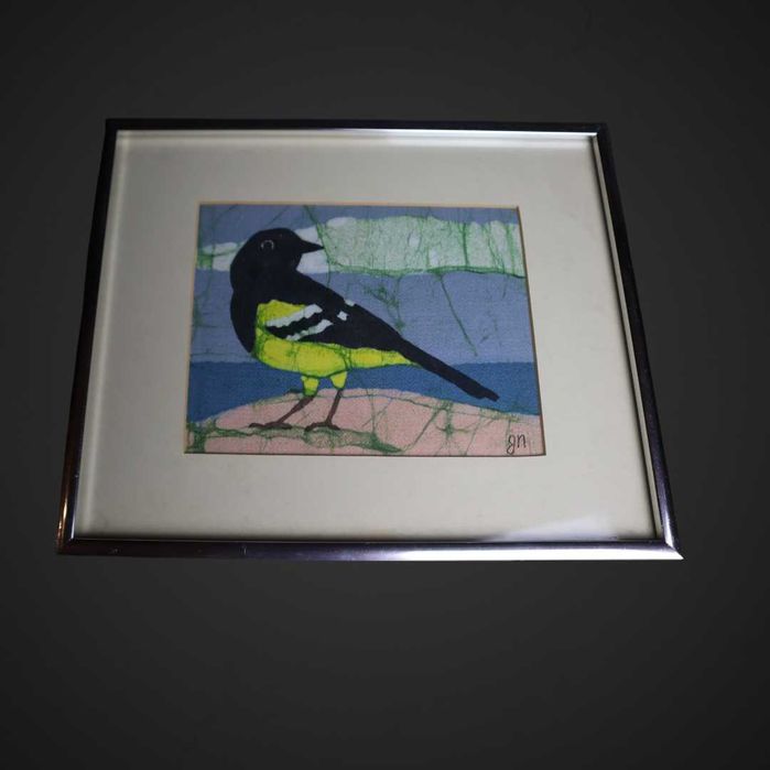 Obraz na materiale rama metal szkło 1978 r B41/102681