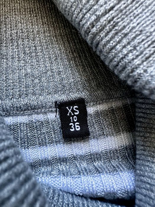 Sweter golf półgolf w paski prążkowany