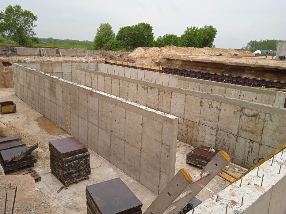 Usługi budowlane, garaże, obory, silosy, fundamenty żelbetowe
