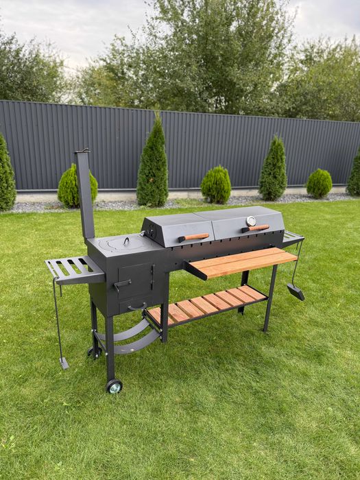 ПІДСИЛЕНИЙ!!! Мангал барбекю GOR-2 (5мм) з пічкою, большой мангал