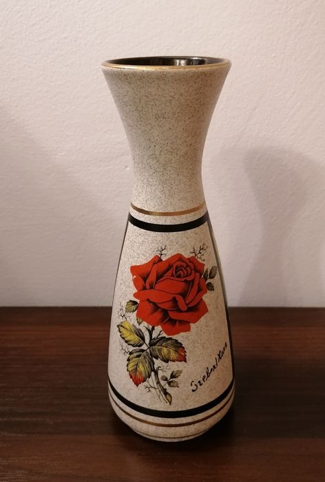 Wazonik z różą 20 cm