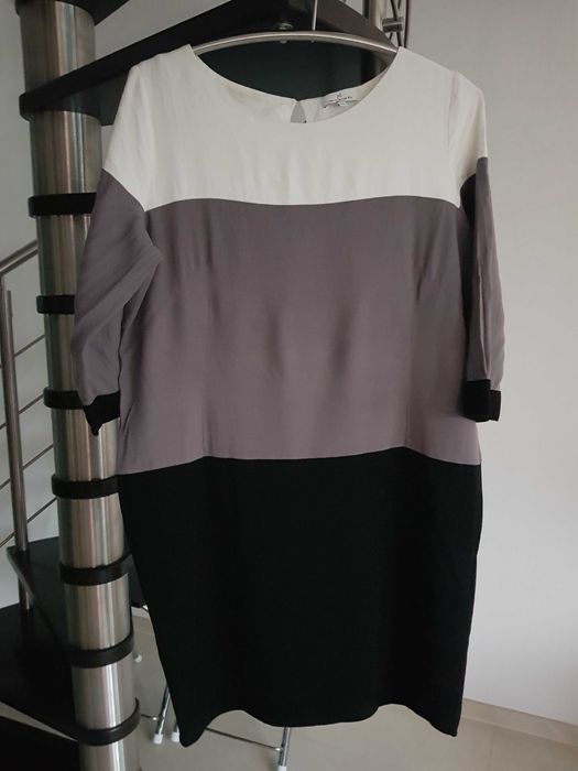 Sukienka oversize marki Jacqeline Riu tri-kolor r. 48 – stan bdb