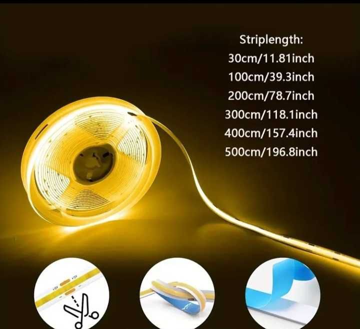 Светодиодная лента СОВ 320led/m. длина 2-5м с выключателем. Led стрічка