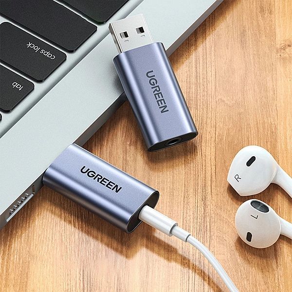 Adapter audio Ugreen Cm383 - szary