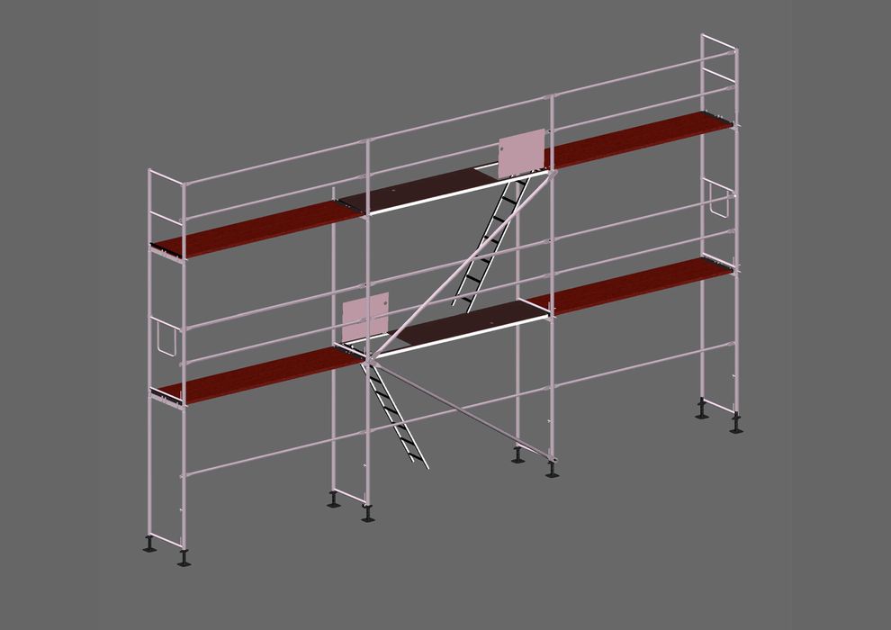 Rusztowanie fasadowe pletak 9x6,5 m   58,5m2