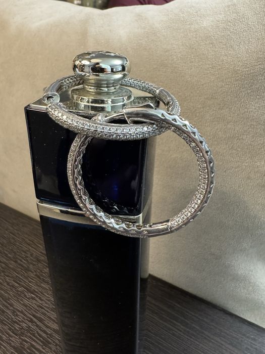 Серебряные серьги конго