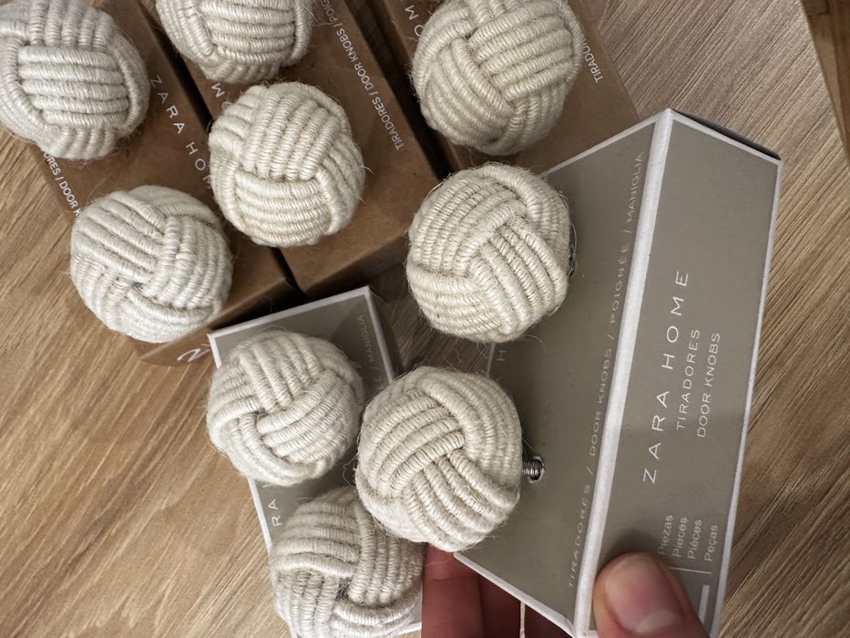 10 gałek meblowych materiałowych Zara home