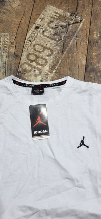 Jordan biała koszulka męska młodzieżowa bawełna premium S M