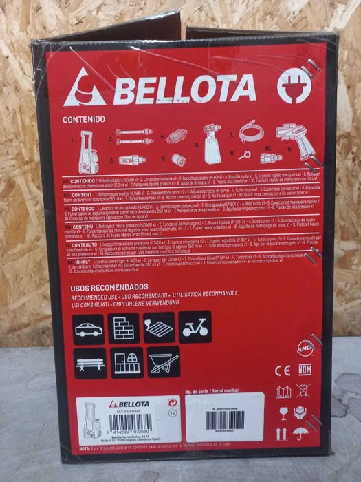 Lavadora de alta pressão BELLOTA HL1400/1kW/3M/120BAR | 126€ + IVA