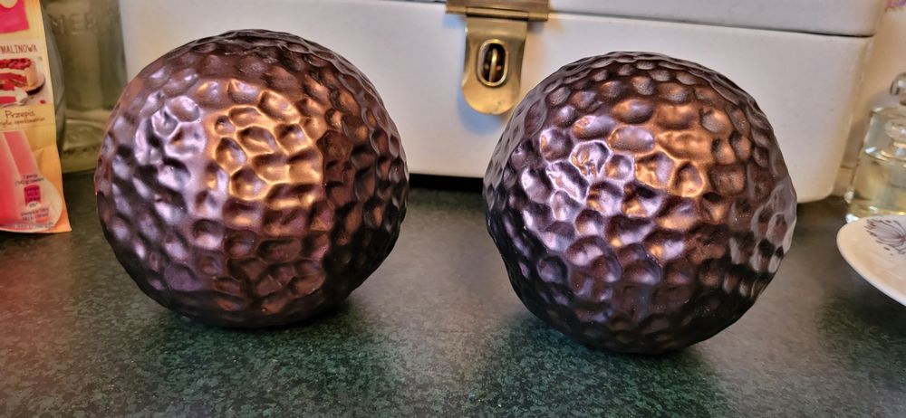 Dekoracyjne fioletowe kule 2 szt