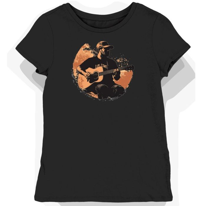 Koszulka damska czarna z motywem gitarowym Luke Combs L