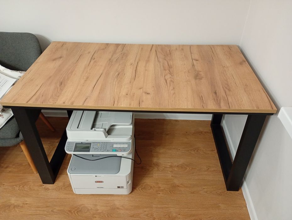 Biurko dąb craft złoty