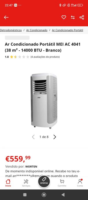 Vendo ar condicionado Mei como novo