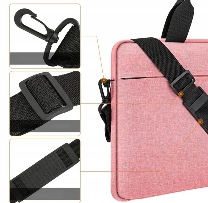 Torba na laptopa YINHANG 14 cali różowa