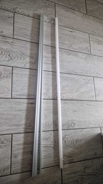 Srebrne profile aluminiowe LED + klosze – 7 kompletów  100cm Nowe
