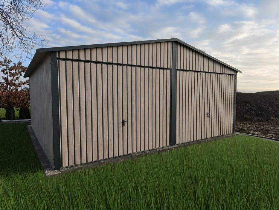 Super Oferta! Garaż drewnopodobny 6x5,80, blaszak, mocna konstrukcja