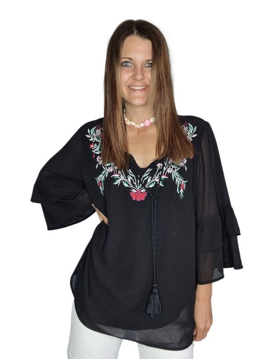 Czarna bluzka sheego rozmiar xxl 44