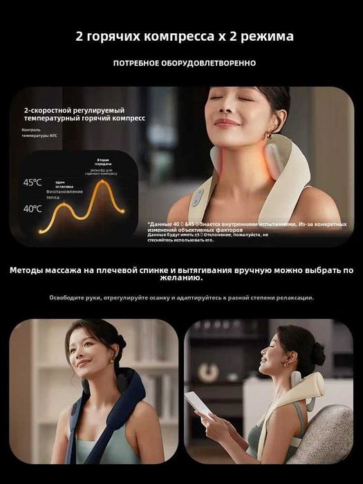 Роликовый массажер для спины шеи и плеч с прогревом - Philips