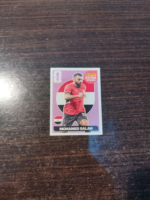 Cromo extra sticker rosa do Salah