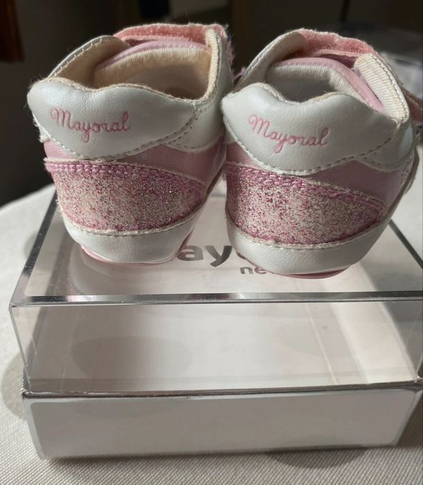 Mayoral - Ténis / Sapatilhas Bebé c/ Brilhantes Rosa - Tamanho 14/15