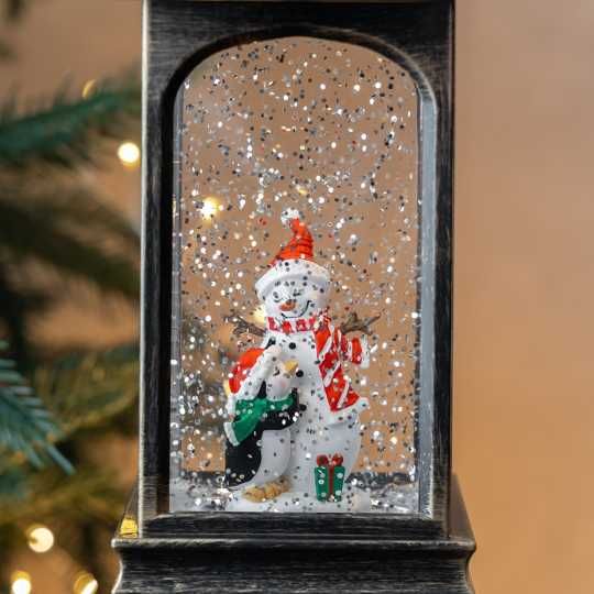 Новорічний ліхтар LED Іграшка з снігом Новогодний фонарь Музична куля