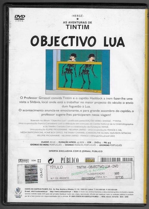 Hergé. As Aventuras de Tintim. Objectivo Lua/ Tintim no Tibete.