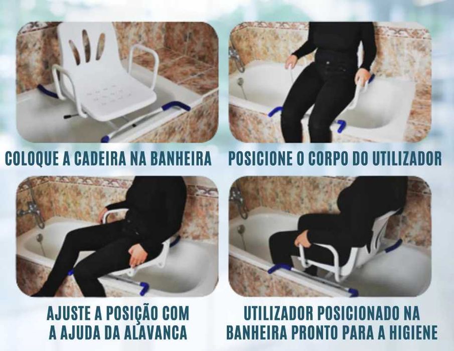 Cadeira de Banho Giratória de 360º - Ortoprime