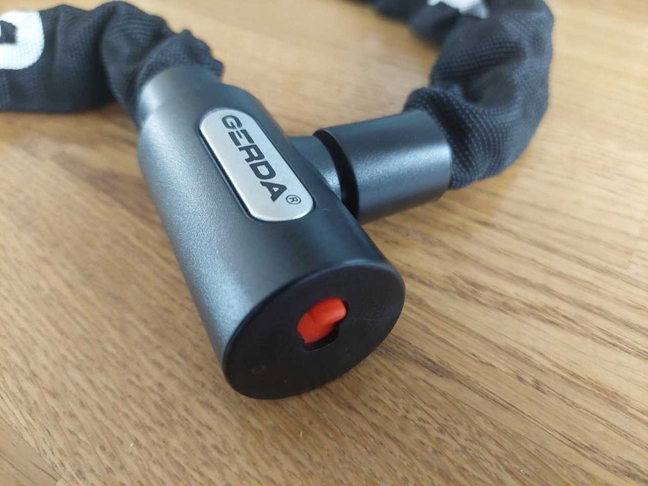 NOWE Zabezpieczenie Łańcuchowe do roweru GERDA 90cm Zapinka MOCNE