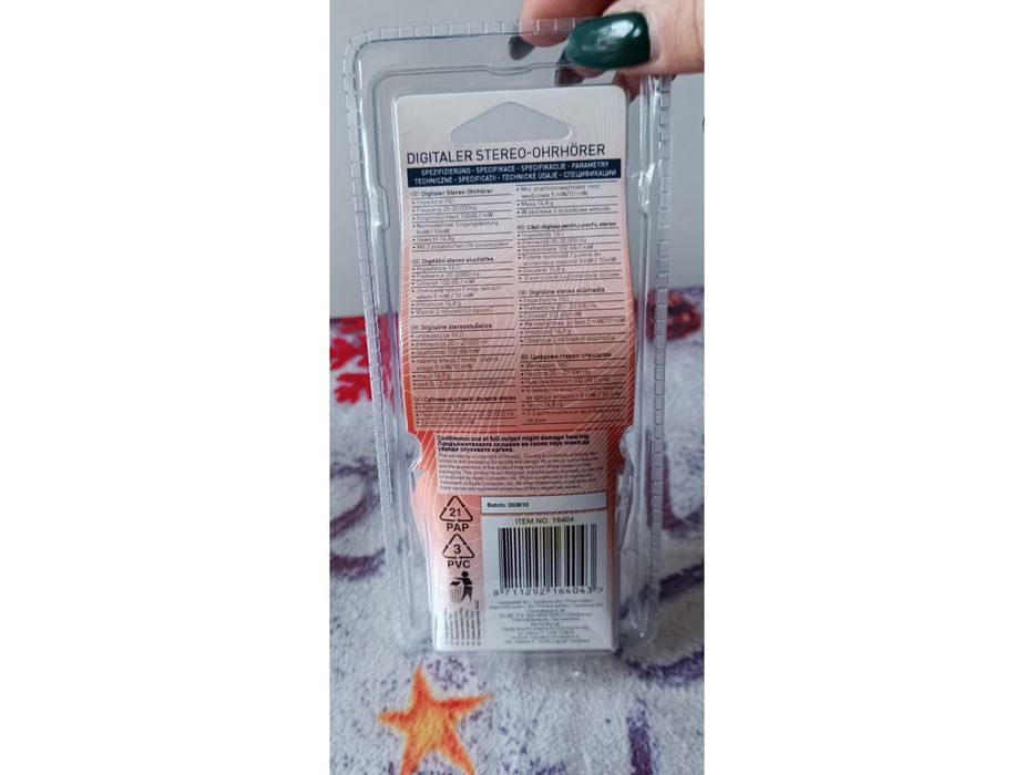 Nowe Słuchawki Douszne Stereo Grundig