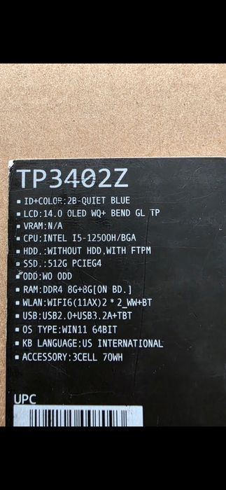 Laptop Asus Vivobook TP3402Z