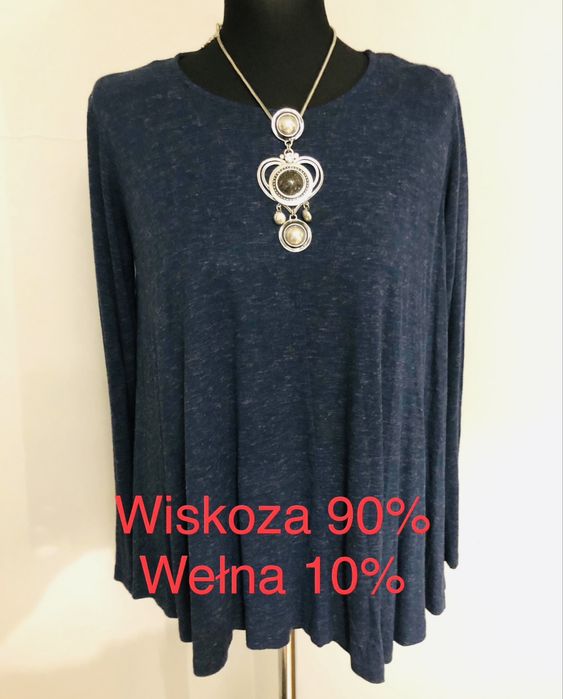 Bluzka damska z welną kloszowana COS, sugerowany rozmiar 36-40