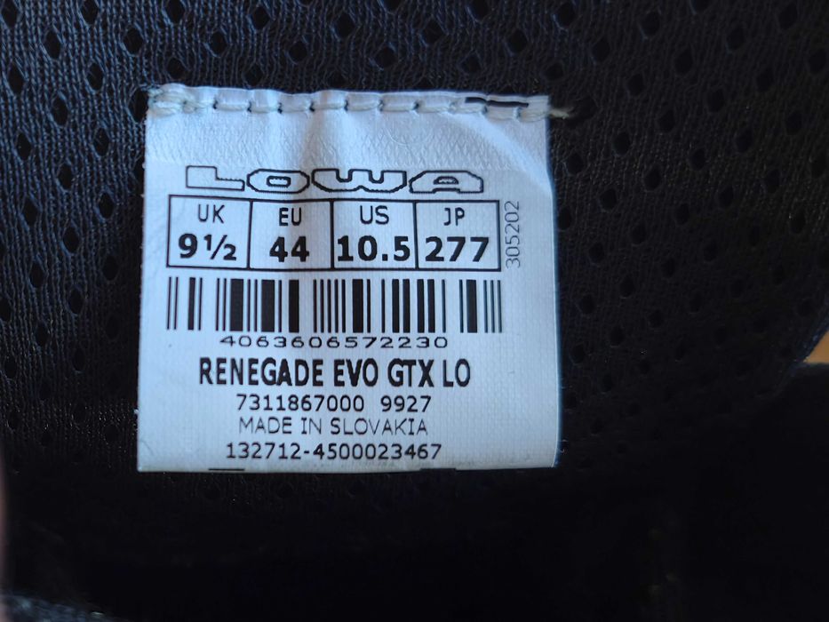ОРИГІНАЛ 100%!! Кросівки тактичні LOWA Renegade Lo GORE-TEX 310963