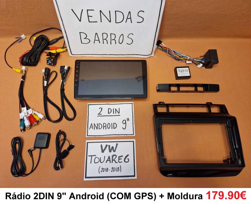Rádio 2DIN 9" • Volkswagen VW TOUAREG (2002 a 2018) • Android [4+64GB]
