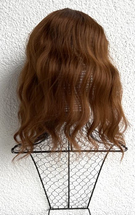 Premium Ultra włosy doczepiane, rudy, topper, tupet, fale 572.