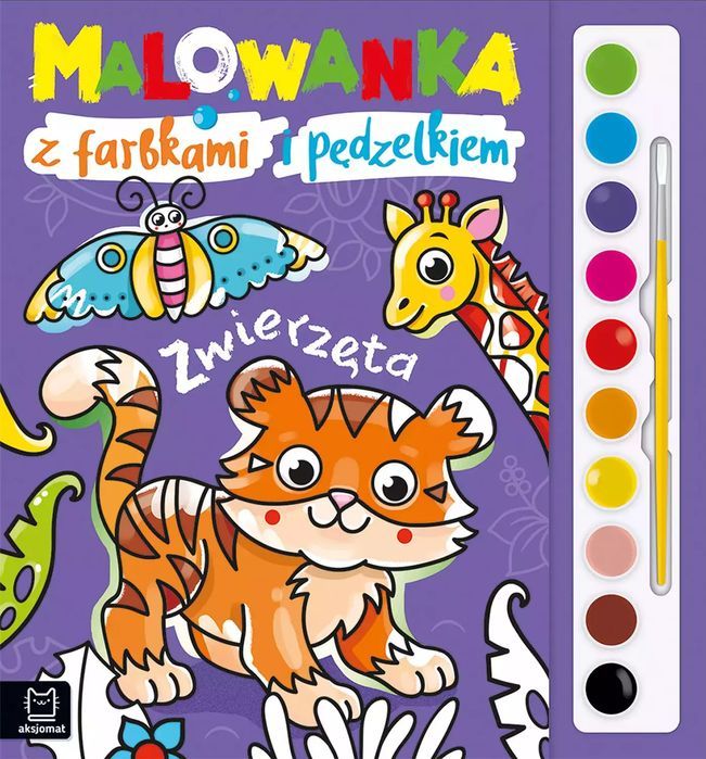 Malowanka Z Farbkami I Pędzelkiem. Zwierzęta. Nowy Produkt