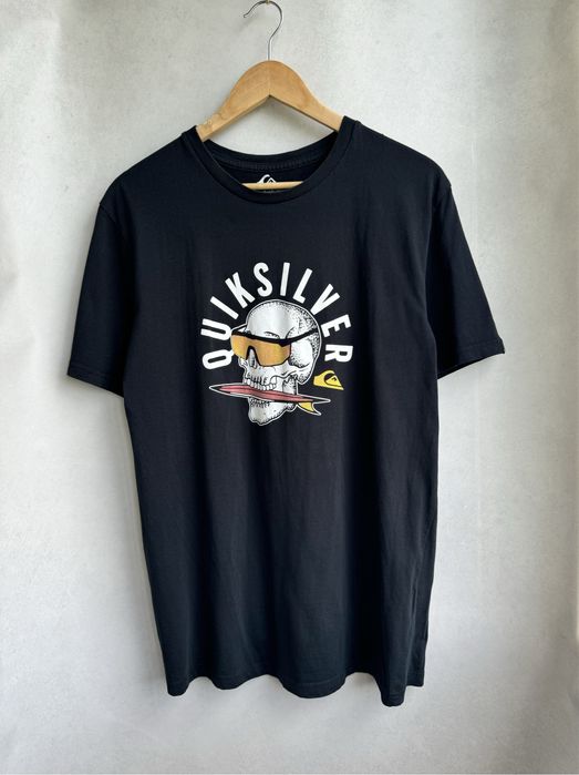 Футболка Quiksilver мужская черная big logo оригинал. Чоловіча чорна футболка Quiksilver big logo оригінал