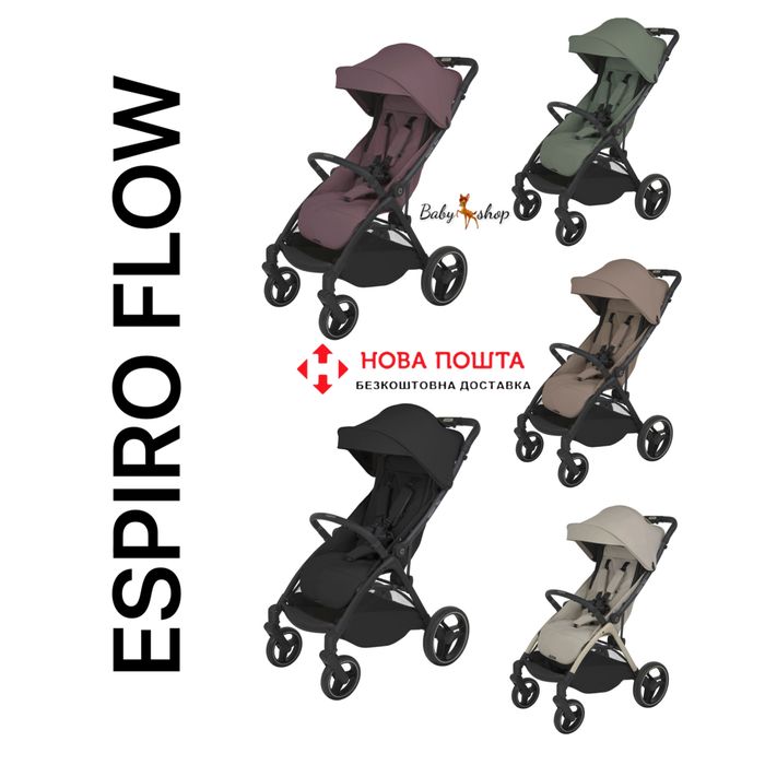 Коляска прогулянкова ESPIRO WAVE PRO Else Flow Fuel Pro Wind Pearl