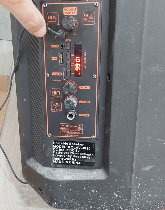 Большая автомобильная блютуз колонка сабвуфер J800