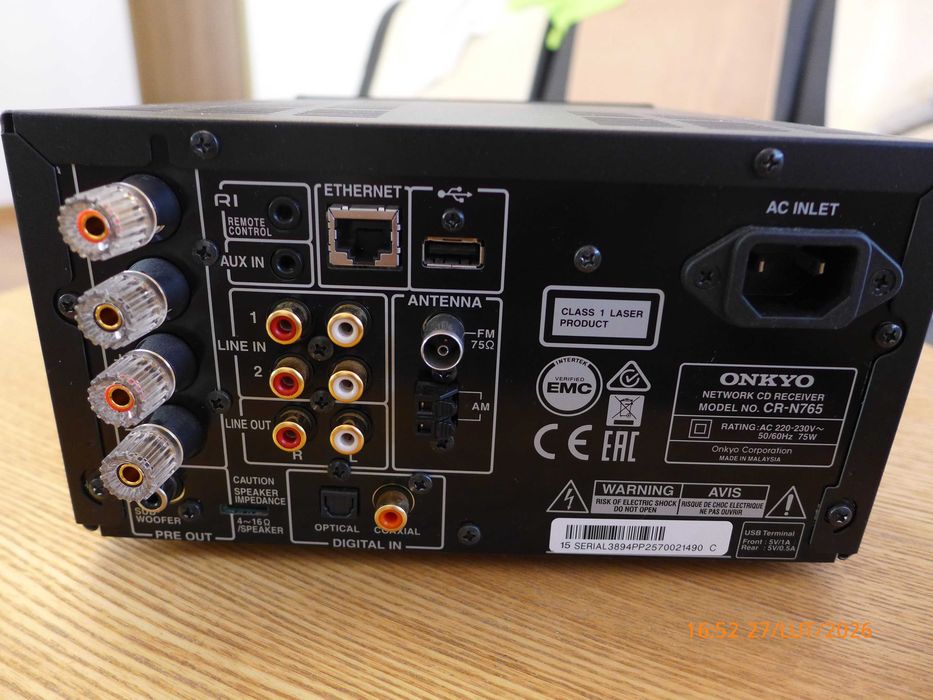 Amplituner Onkyo CR-N765 plus nowe kolumny