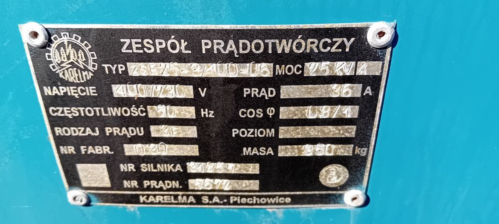 Agregat Prądotwórczy 20 25 kw 30 kva Leyland SW 266 Elmor Fabrycz nowy