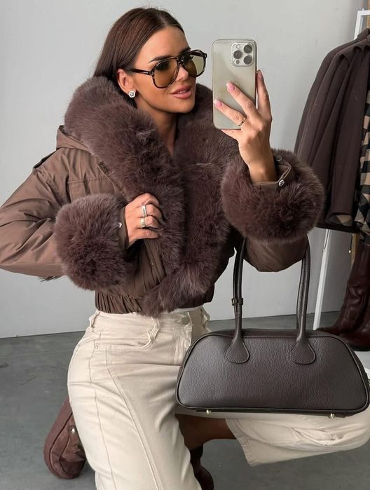 Kurtka Malika czekoladowa