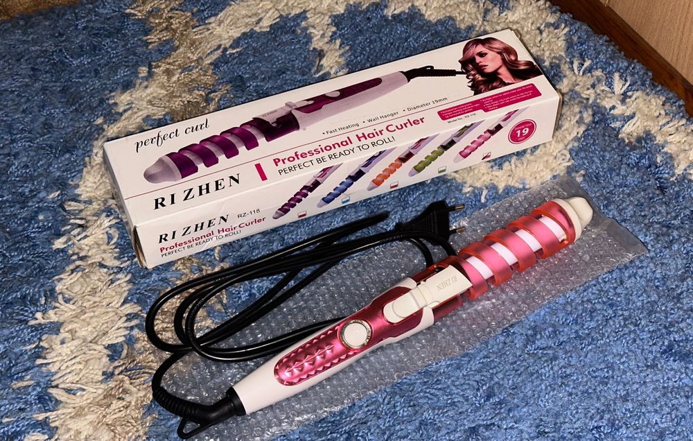 спіральна плойка Rizhen RZ-118 Original size professional hair curler.