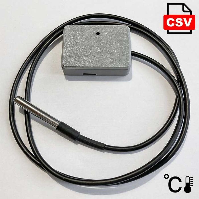 Czujnik temperatury WiFi termometr wykres statystyki API export do CSV