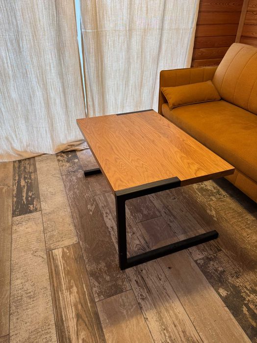 Ekskluzywny komplet mebli dębowych LOFT – stół 205 cm + regał + stolik