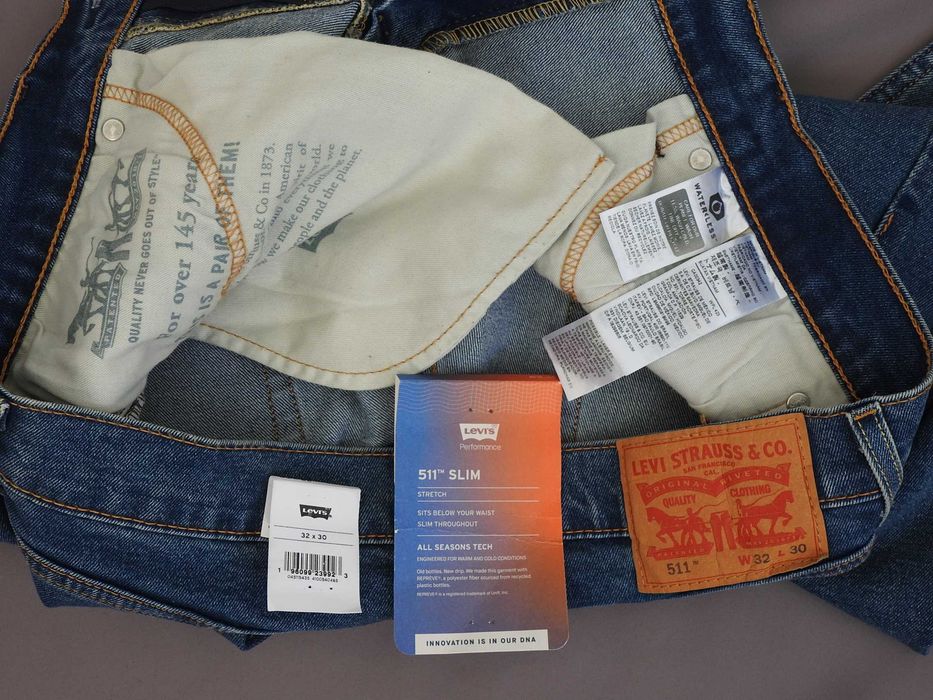 Levis 511 Stretch slim fit 32x30 Новые джинсы 100% оригинал из США