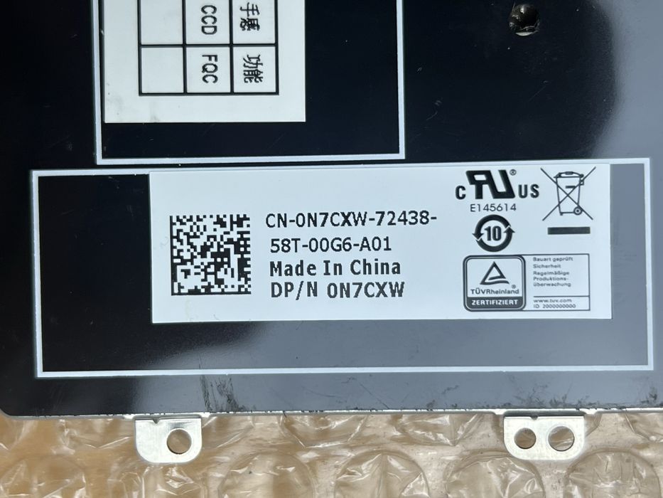 Клавіатура  із підсвіткою та без підсвітки Dell Latitude 5580, 5590, E5550, E5570