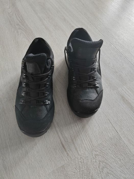 Trapery buty trekingowe czarne skóra Wojas